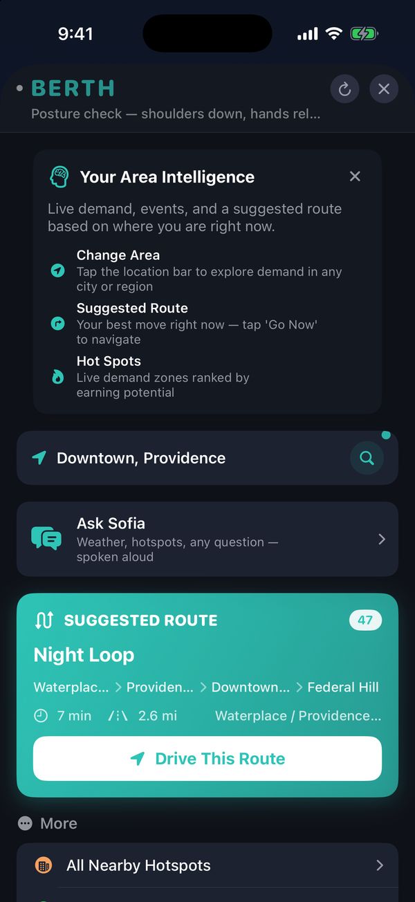 Ask Sofia: your copilot screen in Berth