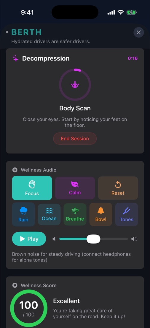 Body Scan session in progress